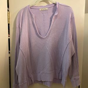Purple scoop neck sweater